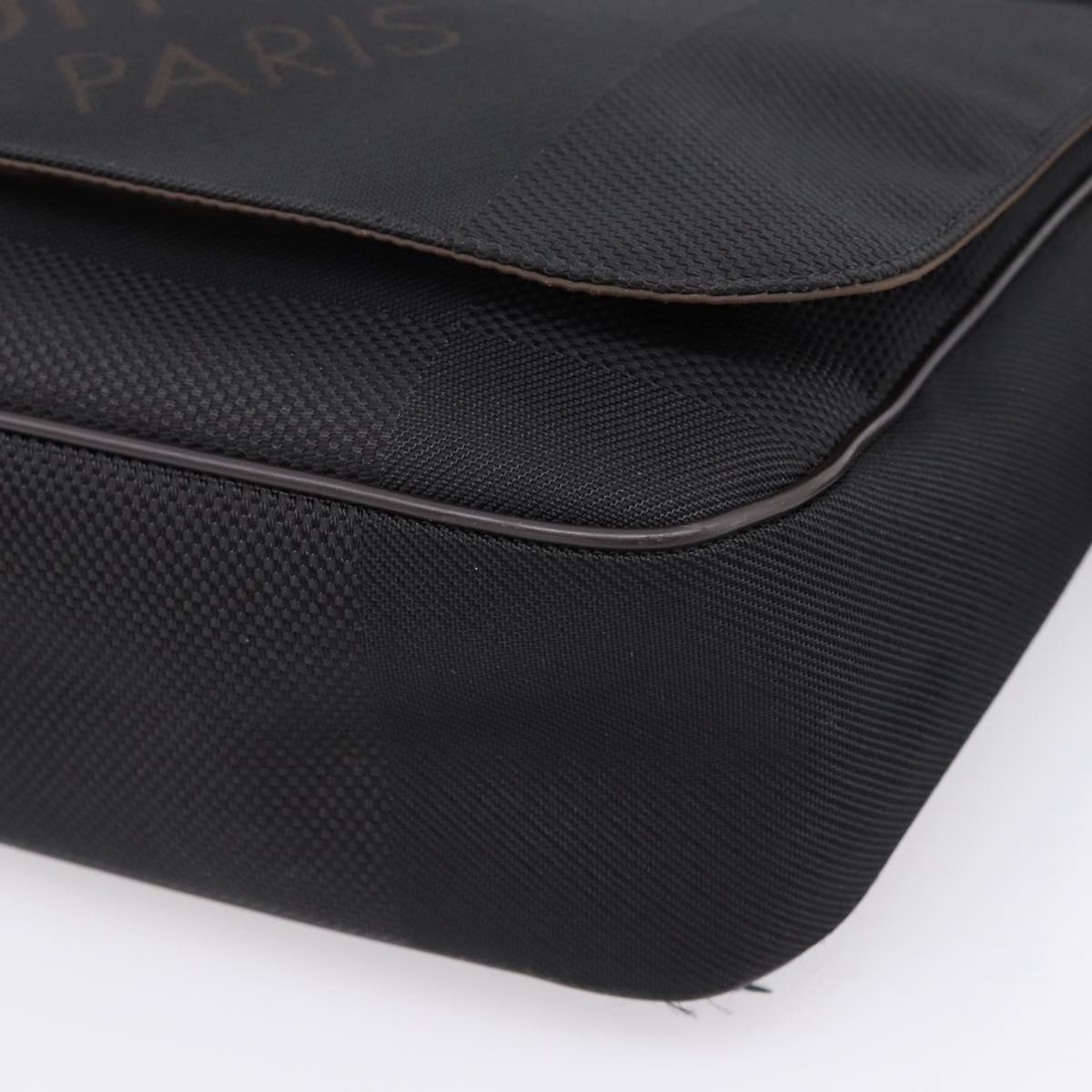 LOUIS VUITTON Damier Geant Petit Message Shoulder Bag Black M93618 Auth ka6081