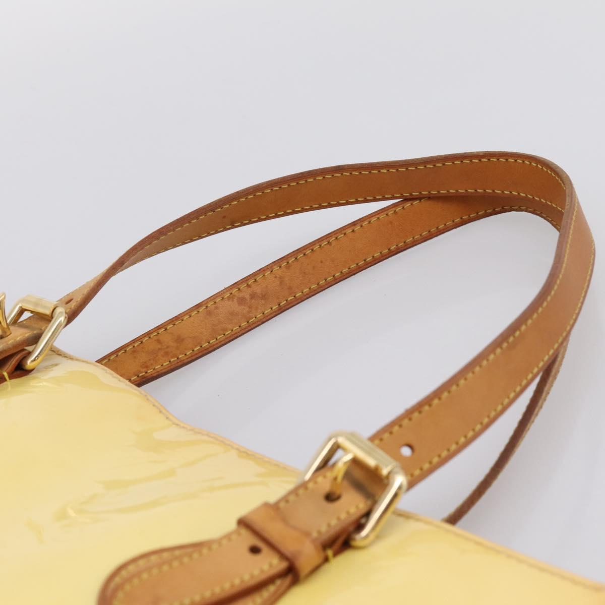 LOUIS VUITTON Monogram Vernis Brentwood Tote Bag Perle M91512 LV Auth ka6084