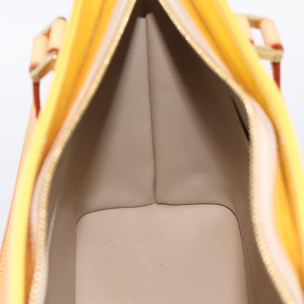 LOUIS VUITTON Monogram Vernis Houston Hand Bag Beige M91004 LV Auth ka6085A
