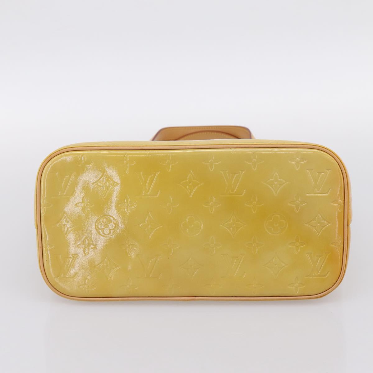 LOUIS VUITTON Monogram Vernis Houston Hand Bag Beige M91004 LV Auth ka6085A