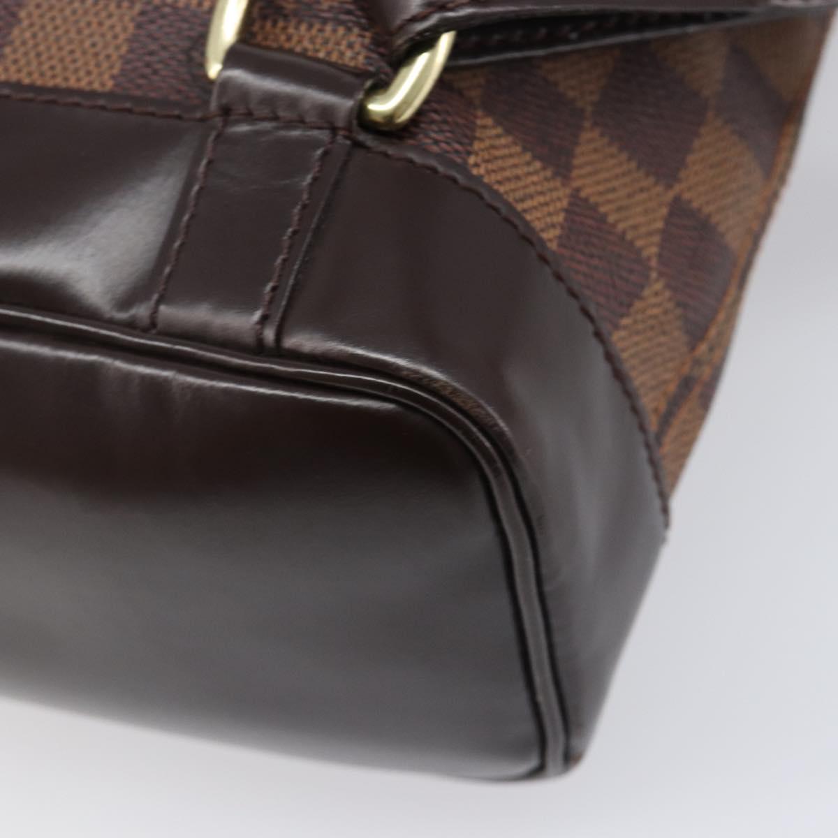 LOUIS VUITTON Damier Ebene Soho Backpack N51132 LV Auth ka6086