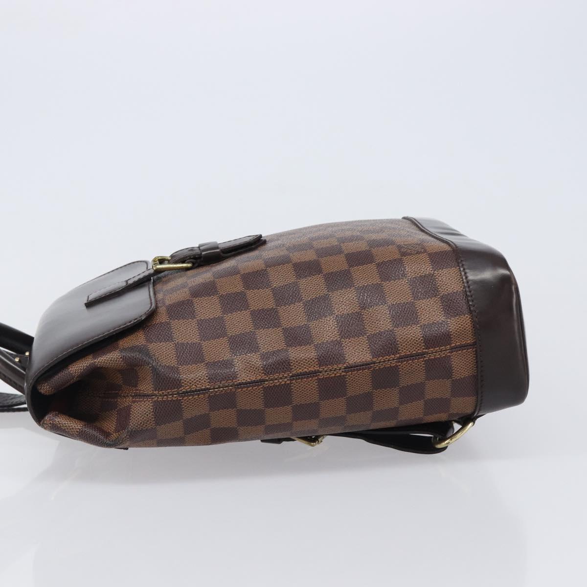 LOUIS VUITTON Damier Ebene Soho Backpack N51132 LV Auth ka6086