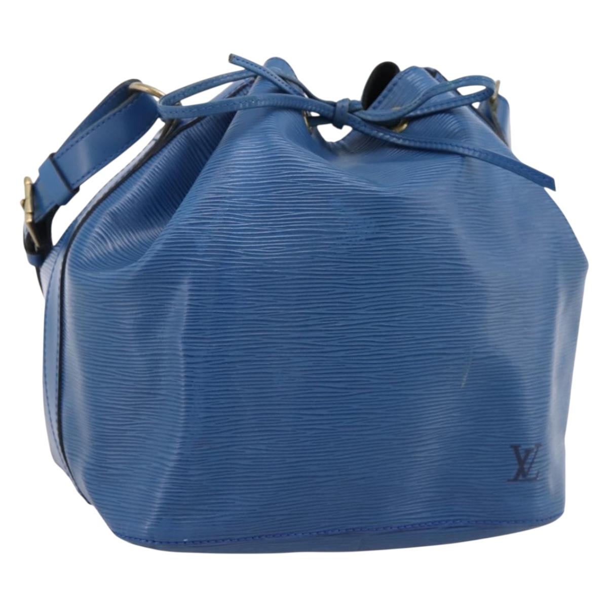 LOUIS VUITTON Epi Petit Noe Shoulder Bag Blue M44105 LV Auth ka6087