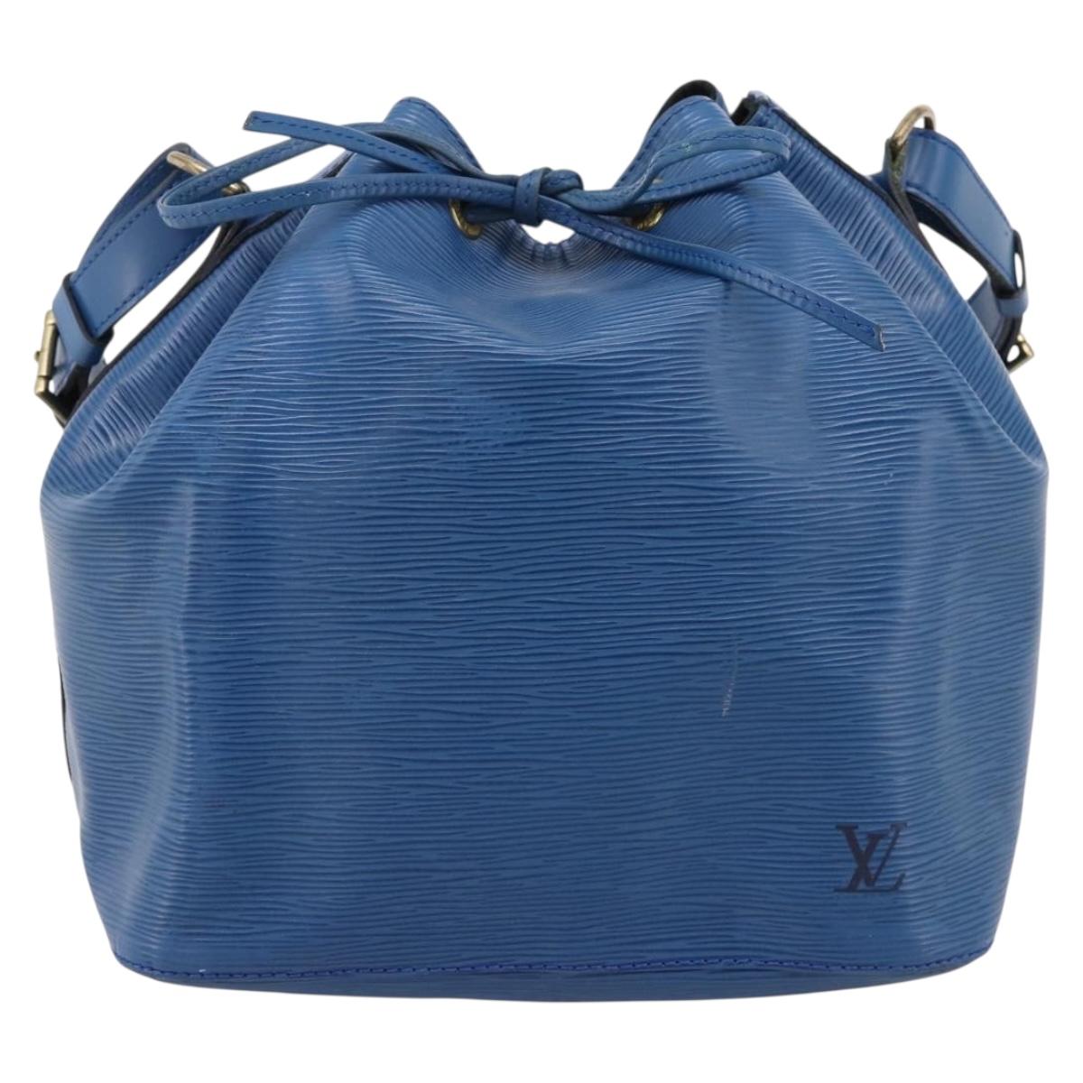 LOUIS VUITTON Epi Petit Noe Shoulder Bag Blue M44105 LV Auth ka6087