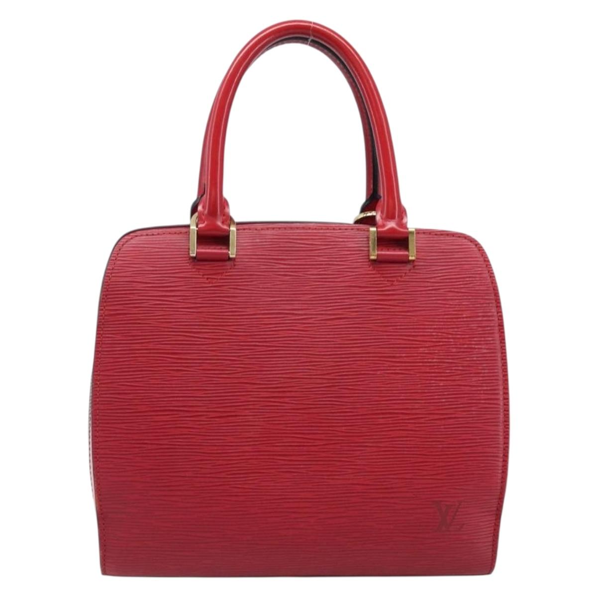 LOUIS VUITTON Epi Pont Neuf Hand Bag Red M52057 LV Auth ka6088
