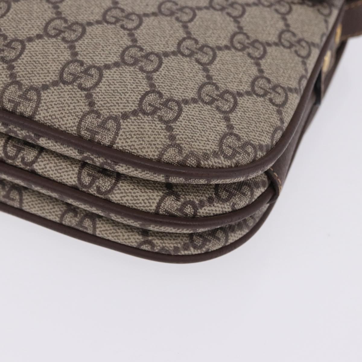 GUCCI GG Supreme Web Sherry Line Shoulder Bag PVC Beige 001 113 6862 Auth ka6092