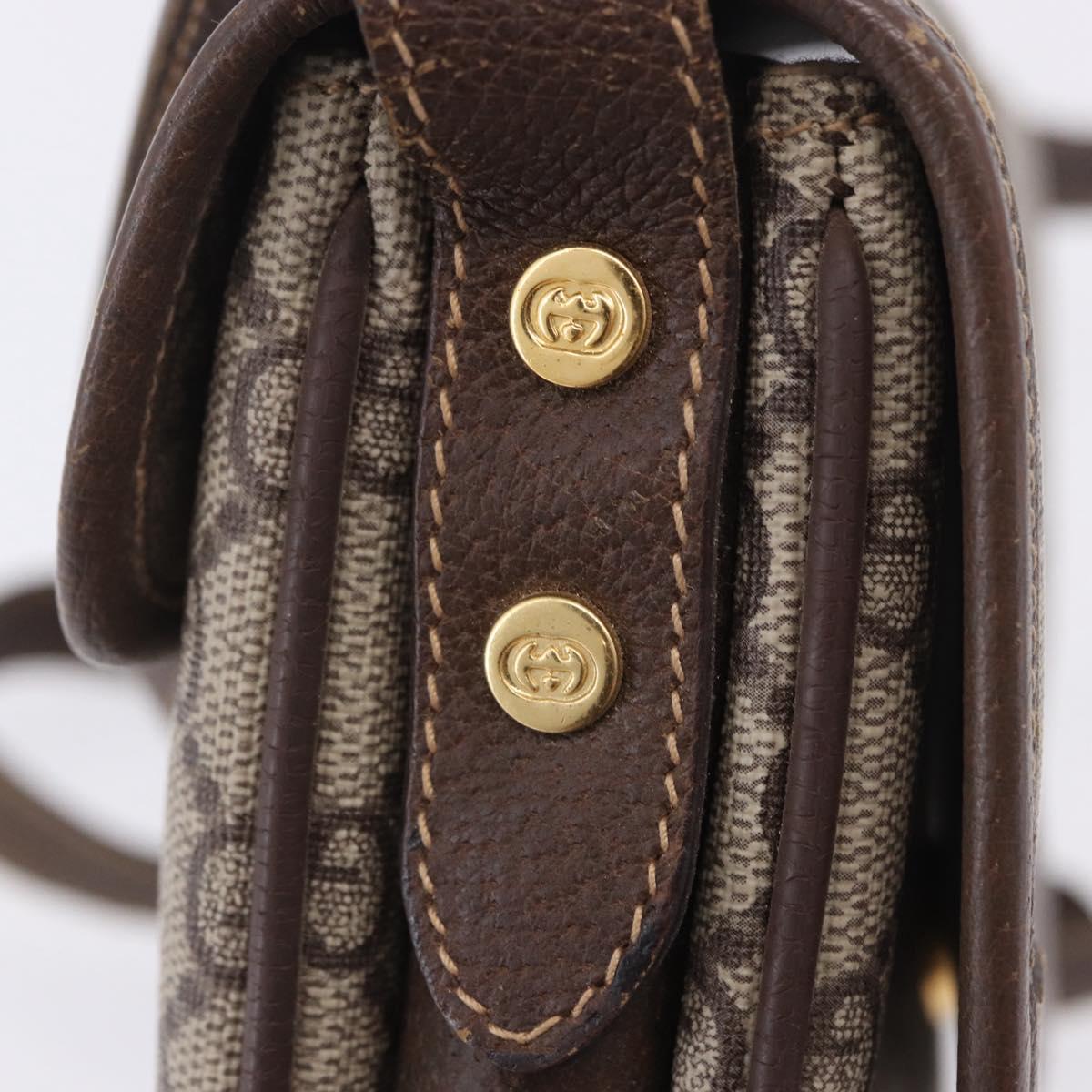 GUCCI GG Supreme Web Sherry Line Shoulder Bag PVC Beige 001 113 6862 Auth ka6092