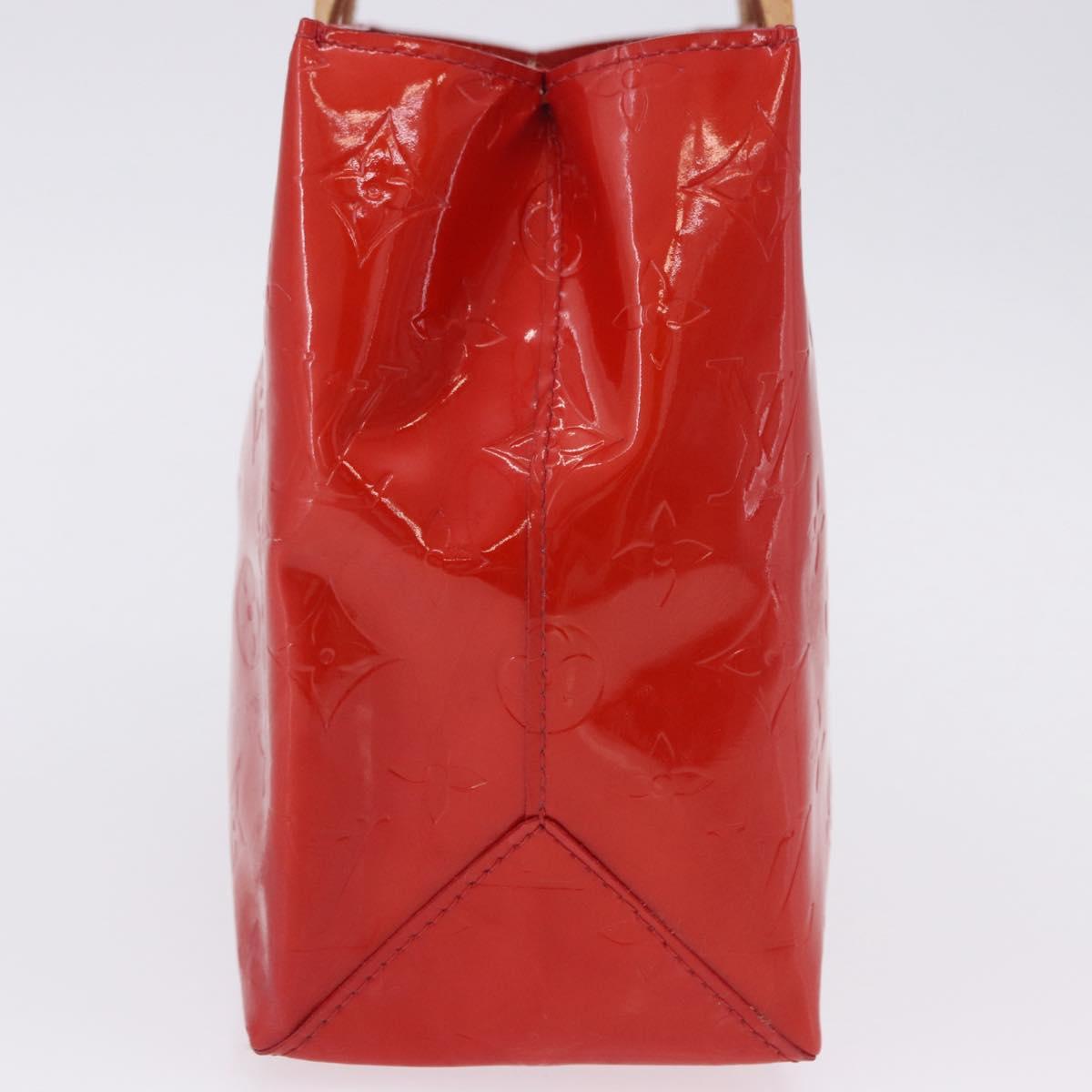 LOUIS VUITTON Monogram Vernis Reade PM Hand Bag Rouge M91088 LV Auth ka6098