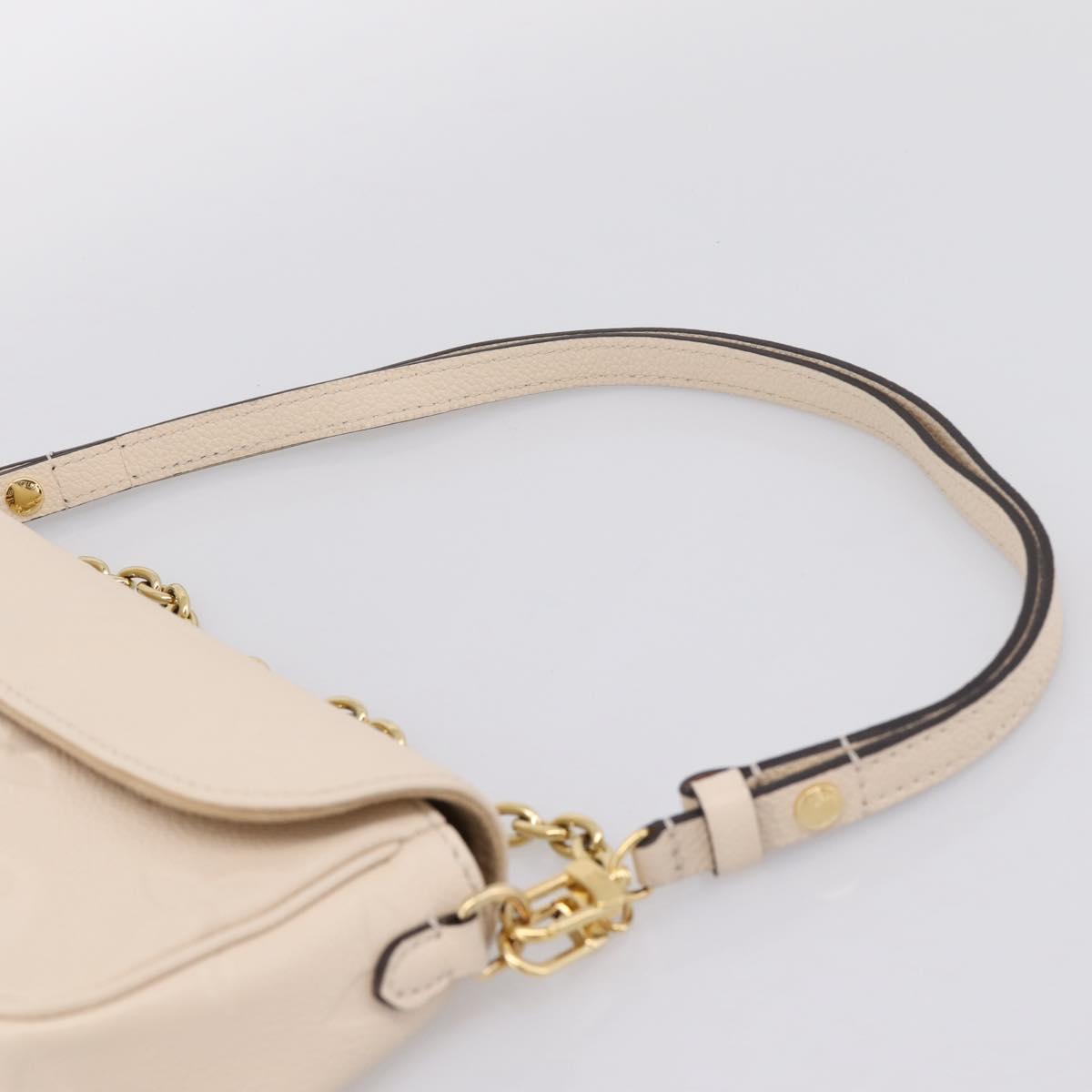 LOUIS VUITTON Monogram Empreinte Wallet on Chain Ivy White M82210 Auth ka6099V