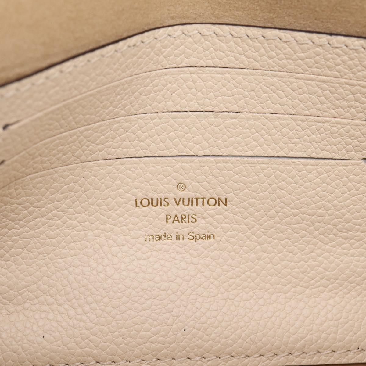 LOUIS VUITTON Monogram Empreinte Wallet on Chain Ivy White M82210 Auth ka6099V