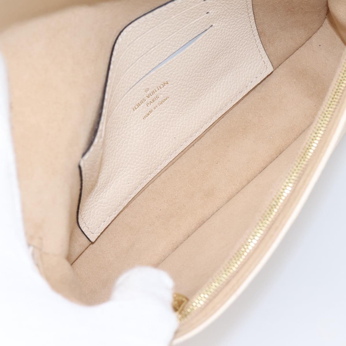 LOUIS VUITTON Monogram Empreinte Wallet on Chain Ivy White M82210 Auth ka6099V