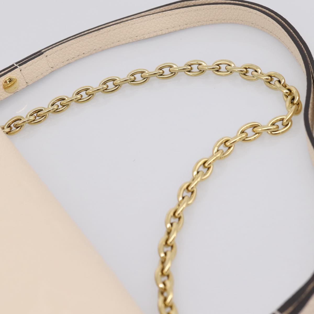 LOUIS VUITTON Monogram Empreinte Wallet on Chain Ivy White M82210 Auth ka6099V