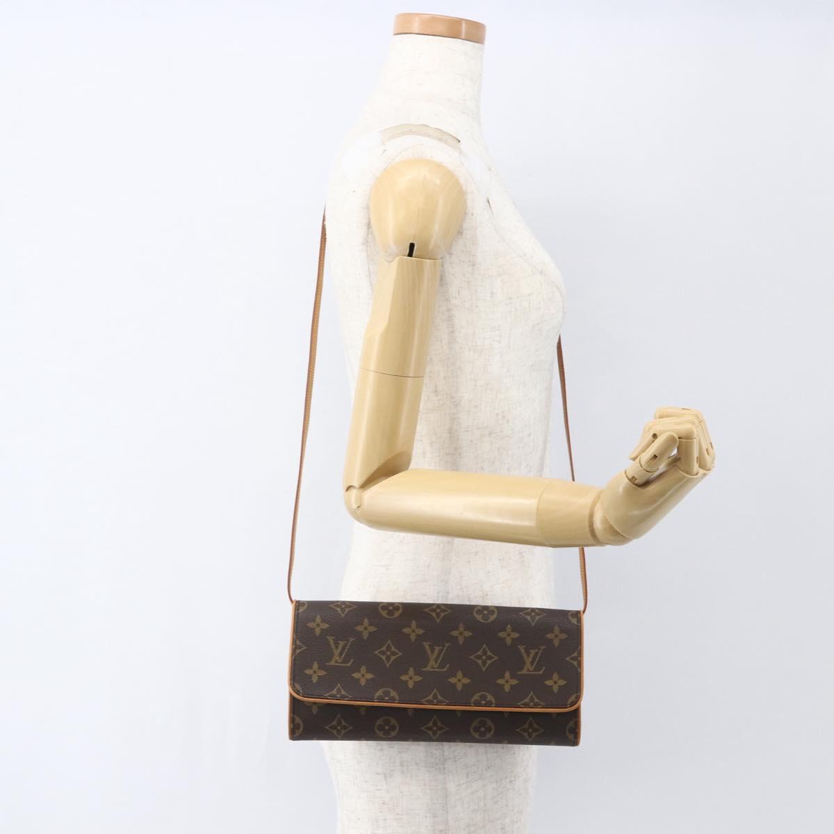 LOUIS VUITTON Monogram Pochette Twin GM Shoulder Bag M51852 LV Auth ka609V