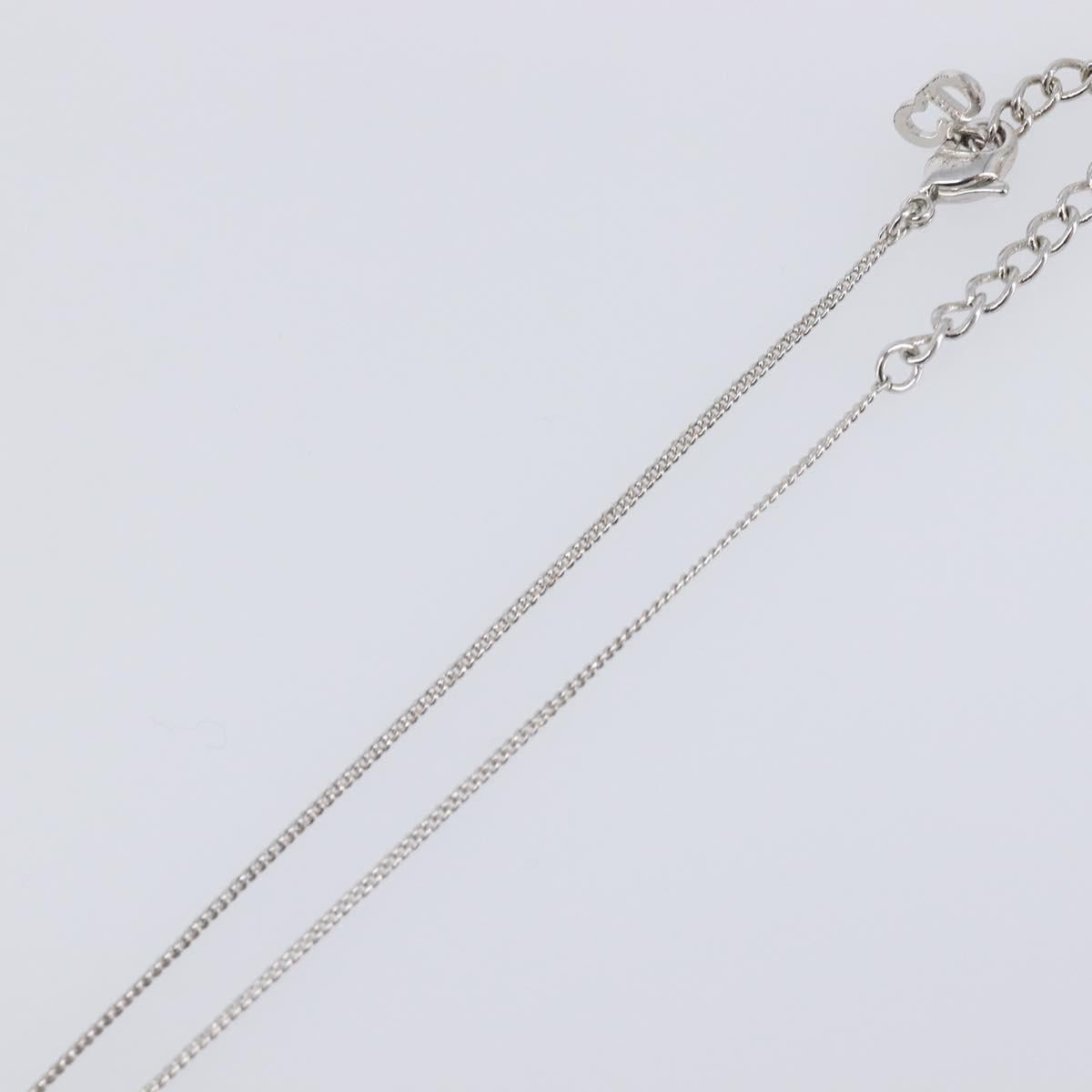 Christian Dior Necklace Metal Silver Auth ka6100