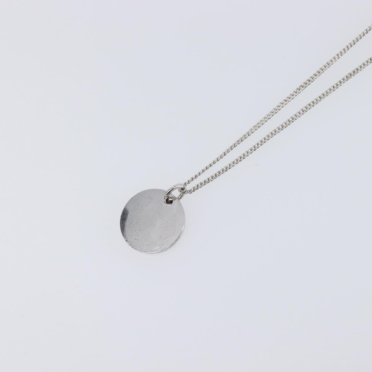 Christian Dior Necklace Metal Silver Auth ka6100
