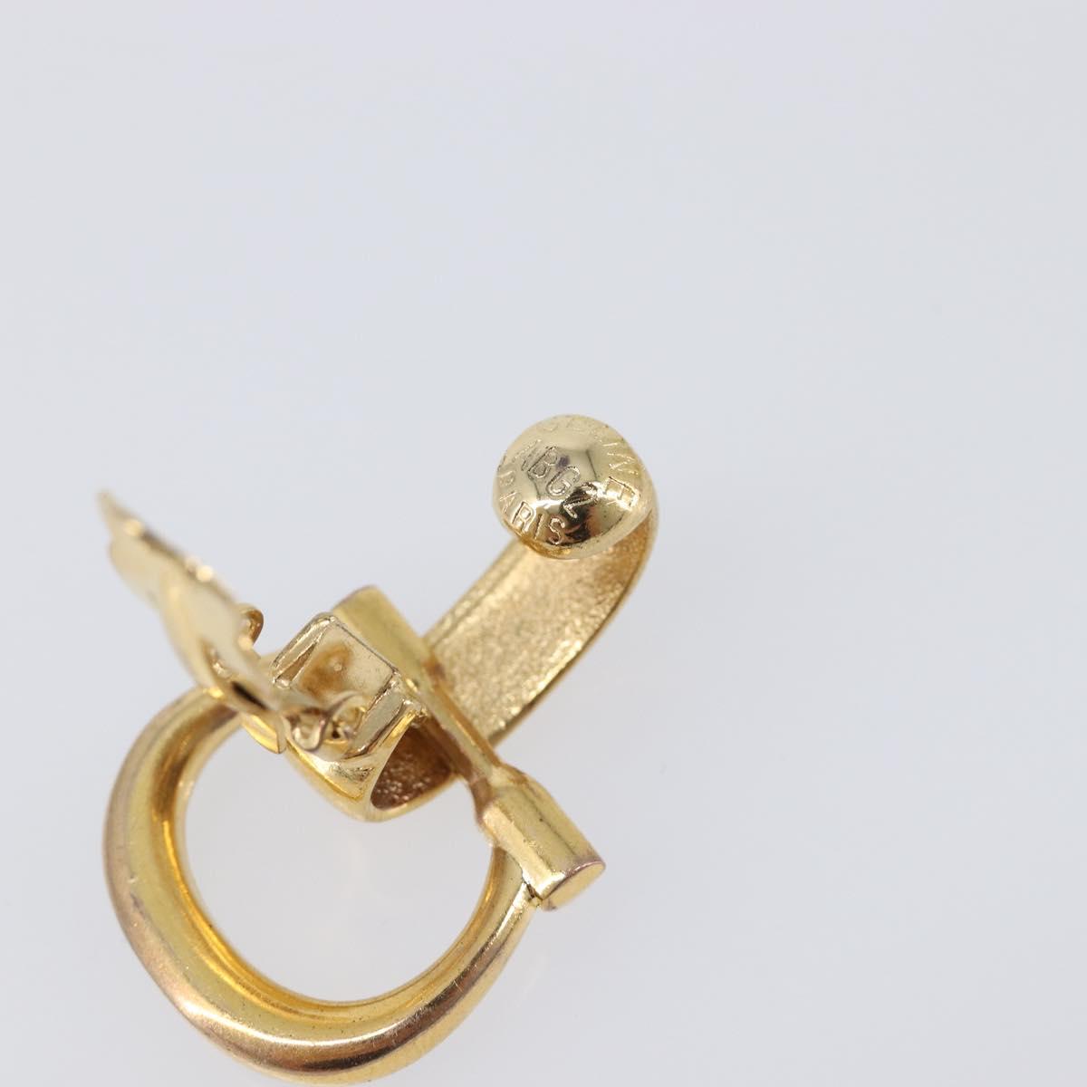CELINE Earring Metal Gold Tone Auth ka6101