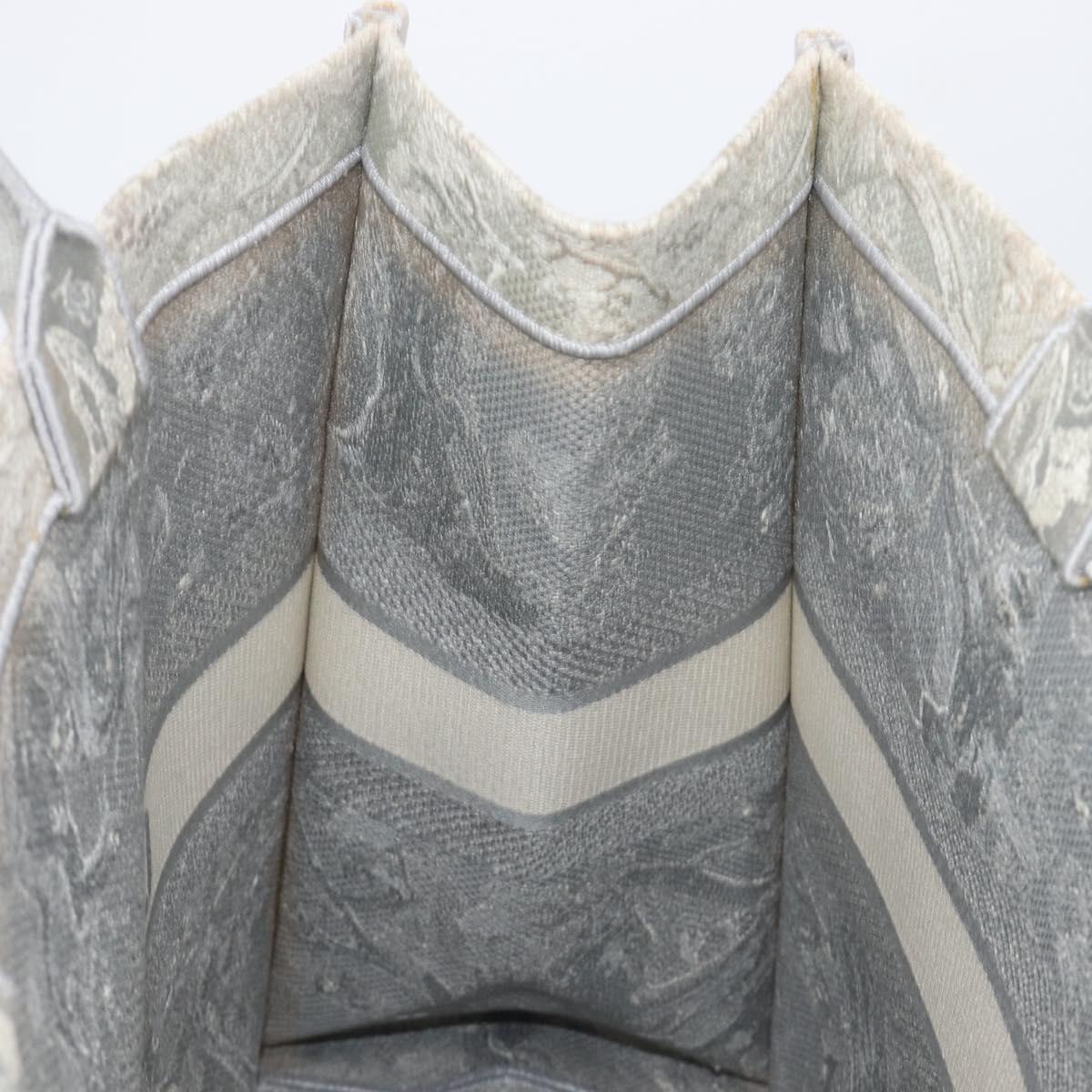 Christian Dior Toile de Jui Book Tote Bag Canvas Gray Auth ka6103