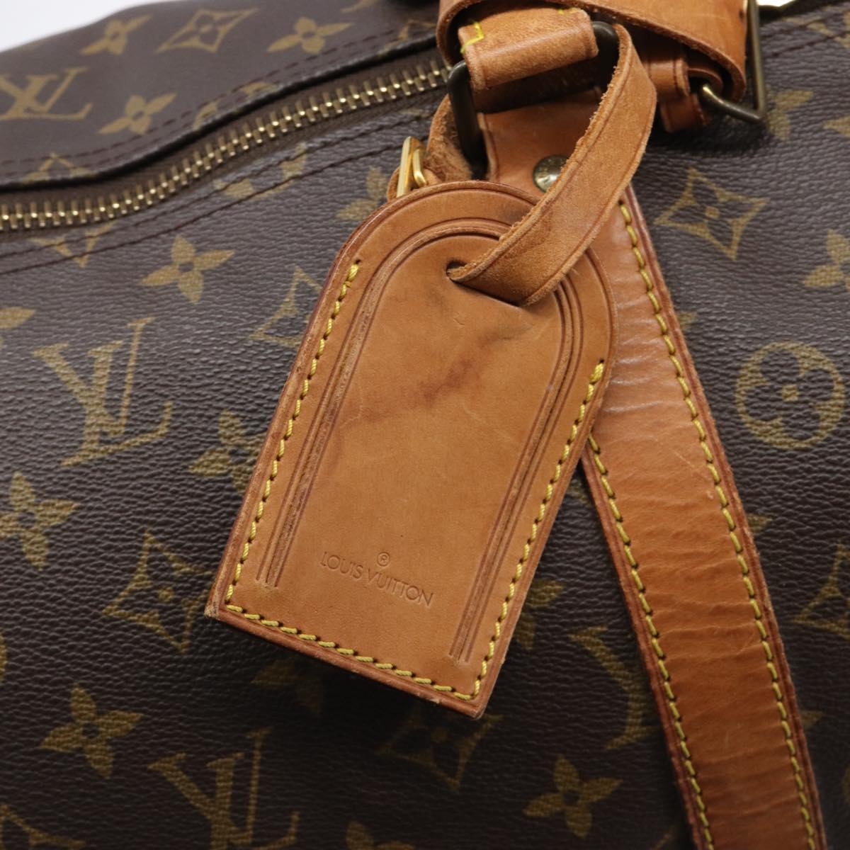 LOUIS VUITTON Monogram Keepall 55 Boston Bag M41424 LV Auth ka6105