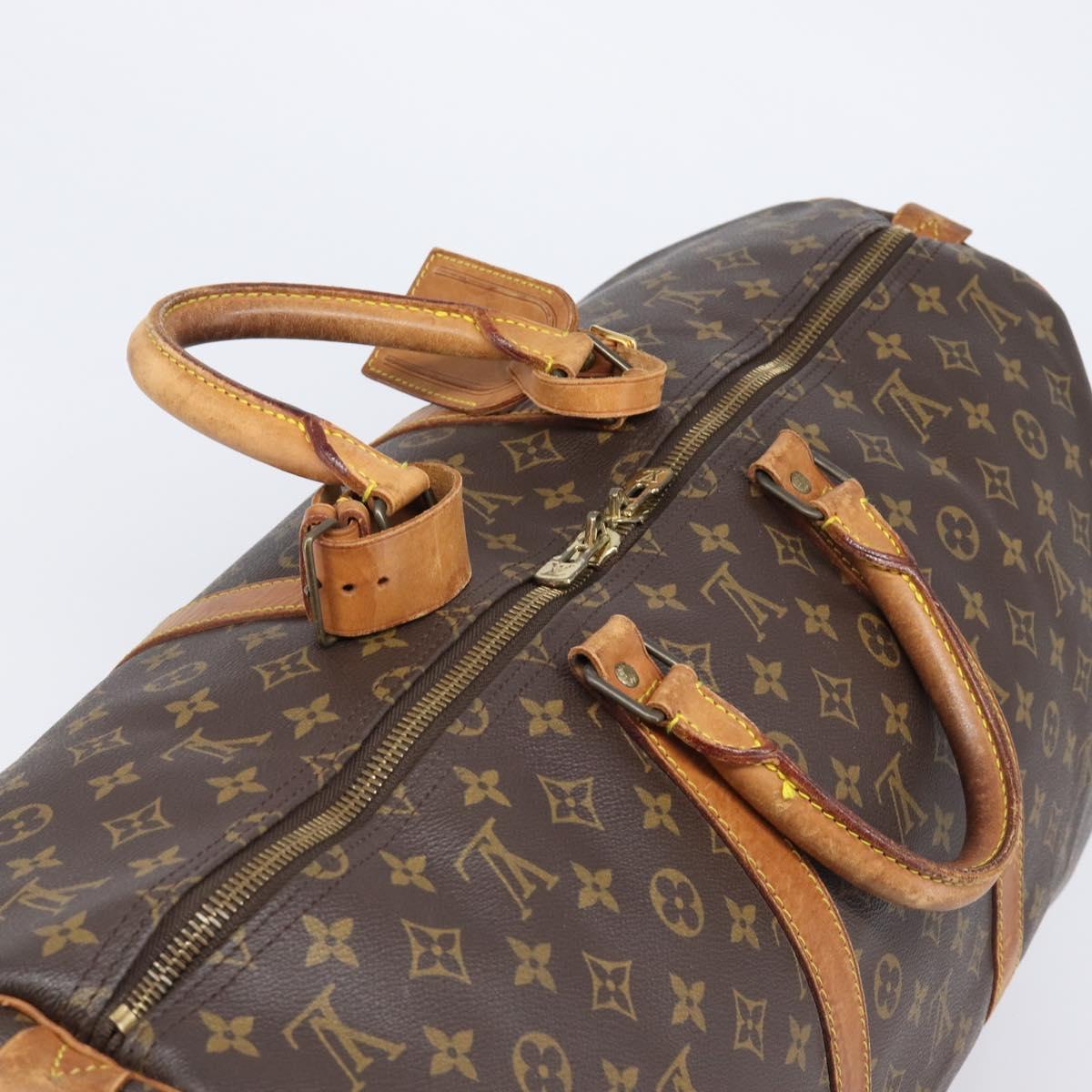 LOUIS VUITTON Monogram Keepall 55 Boston Bag M41424 LV Auth ka6105
