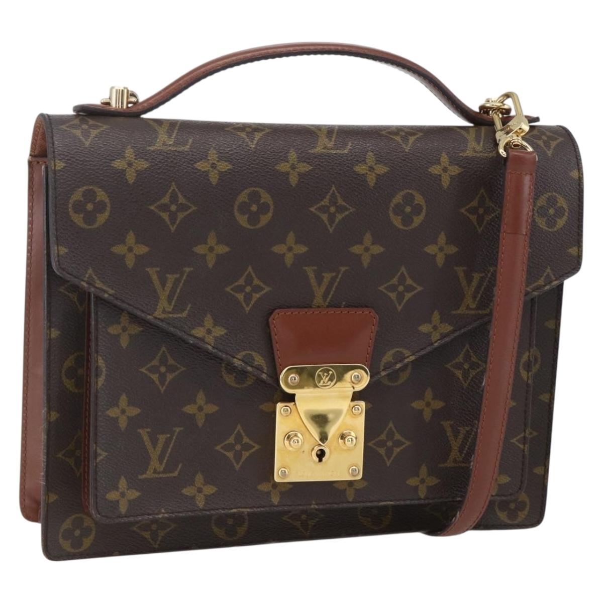 LOUIS VUITTON Monogram Monceau 28 Hand Bag M51185 LV Auth ka611