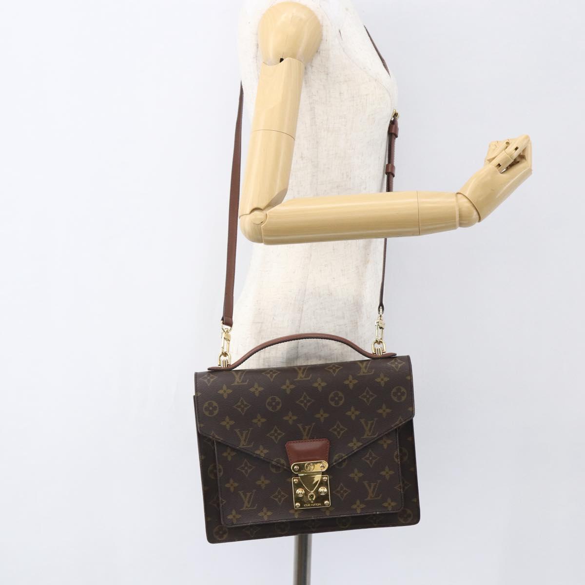 LOUIS VUITTON Monogram Monceau 28 Hand Bag M51185 LV Auth ka611