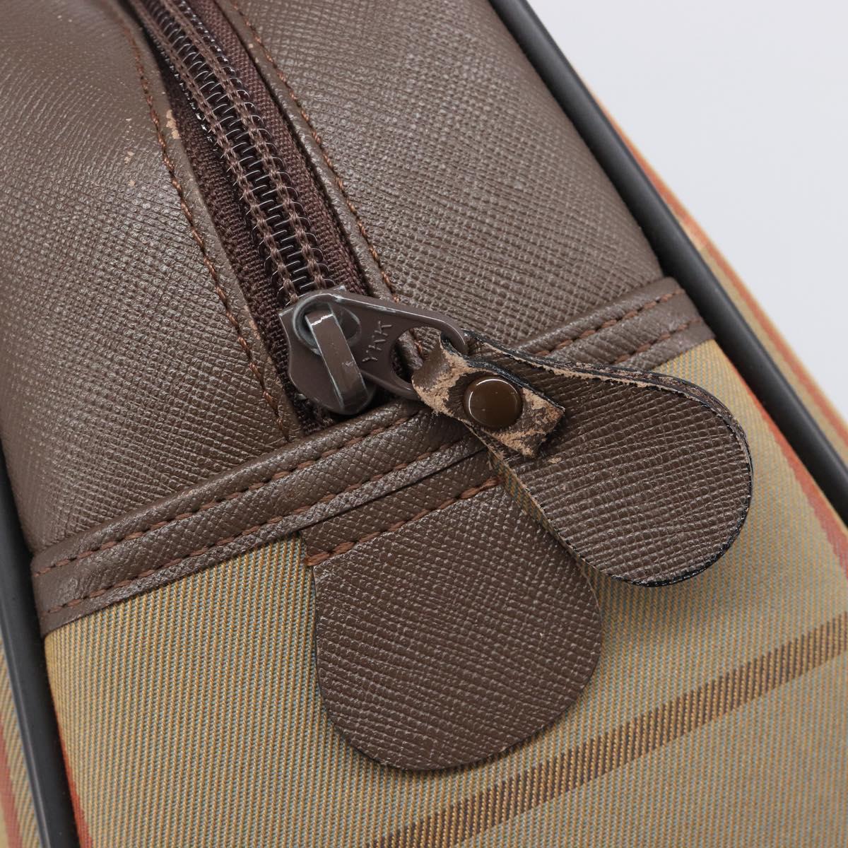 Burberrys Nova Check Hand Bag Canvas Beige Gold Tone Auth ka6111