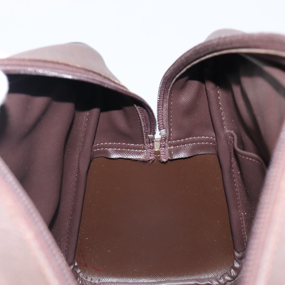 Burberrys Nova Check Hand Bag Canvas Beige Gold Tone Auth ka6111