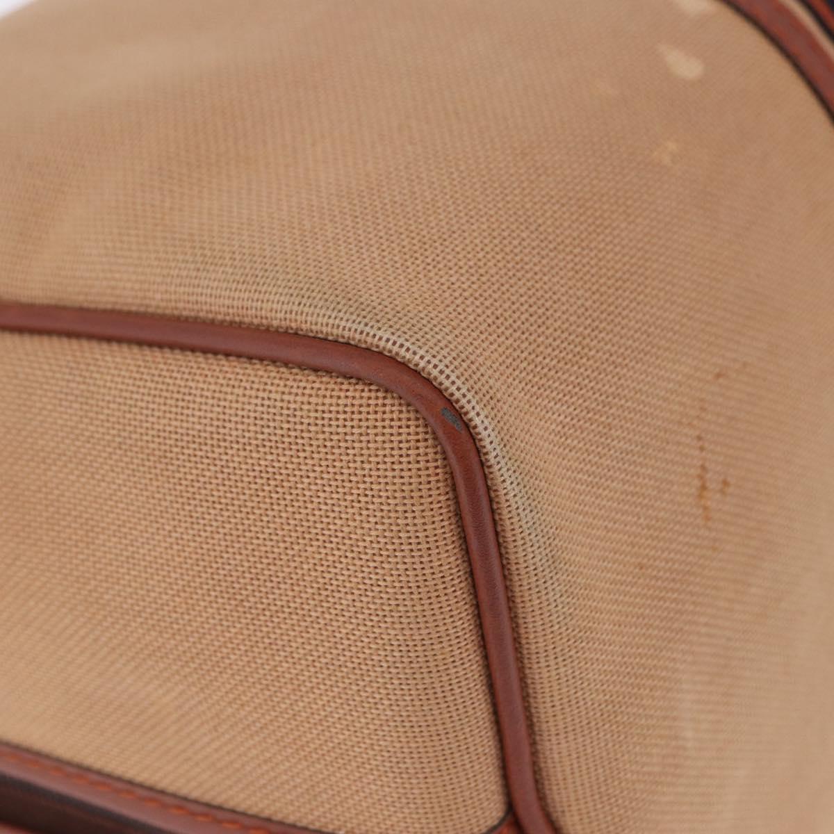 SAINT LAURENT Hand Bag Canvas Beige Brown Auth ka6114