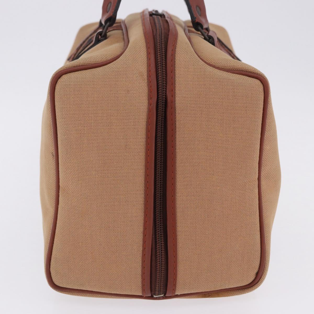SAINT LAURENT Hand Bag Canvas Beige Brown Auth ka6114