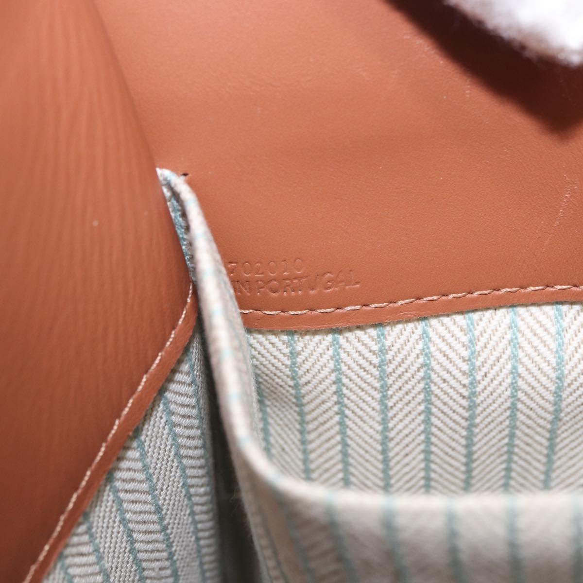 LOEWE Anagram Cushion Tote Bag Canvas Light Green Auth ka6118A