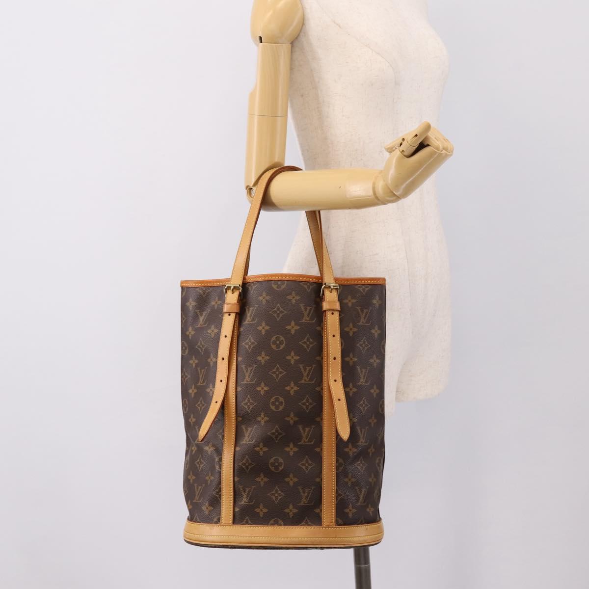 LOUIS VUITTON Monogram Bucket GM Shoulder Bag M42236 LV Auth ka6119A