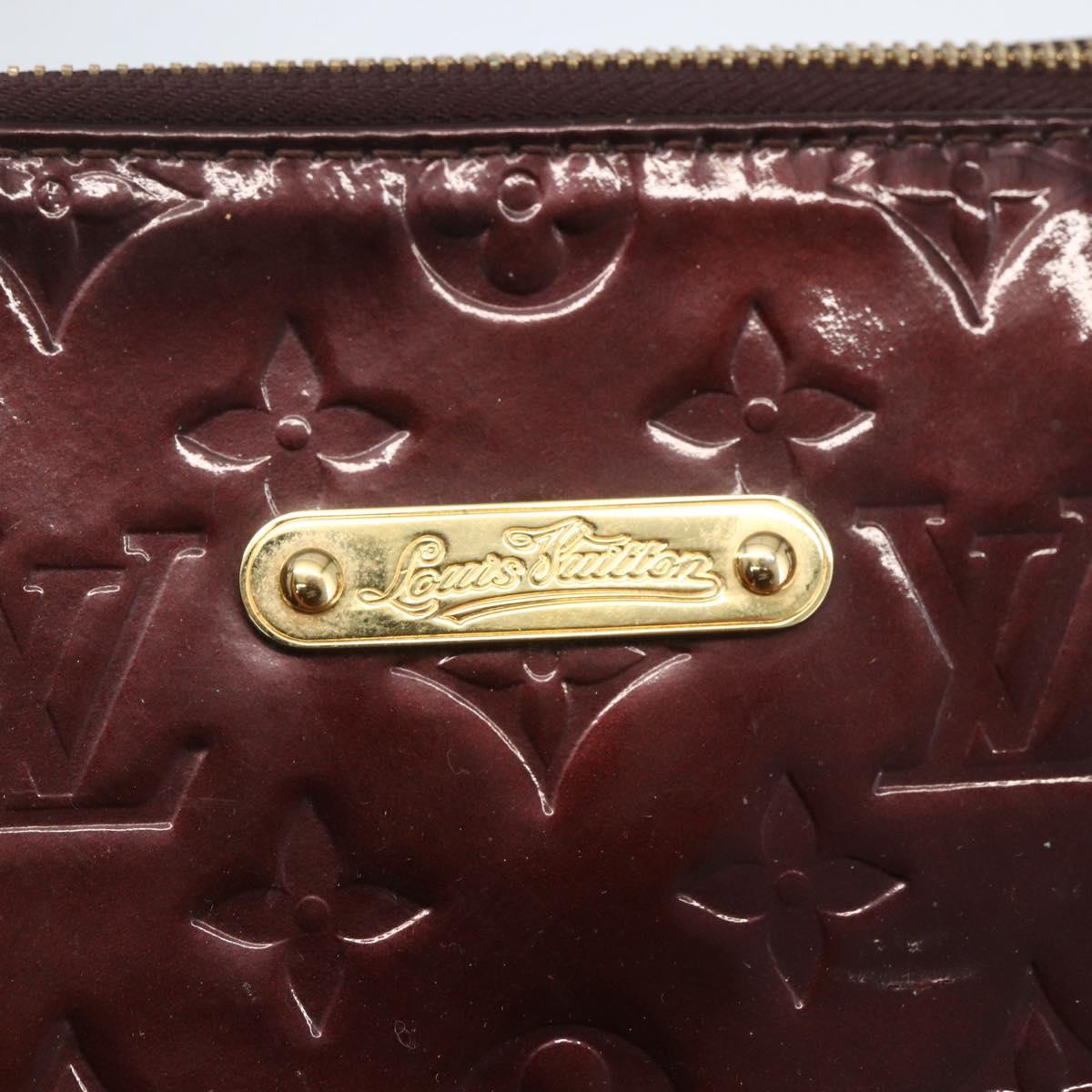 LOUIS VUITTON Monogram Vernis Bellevue GM Tote Bag Amarante M93589 Auth ka612