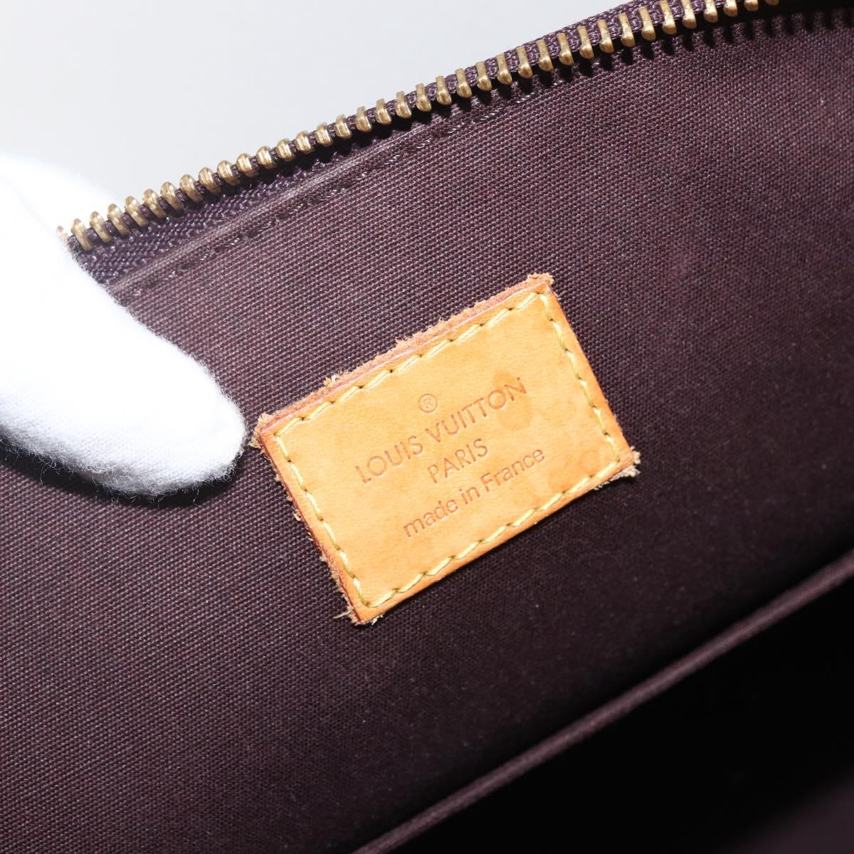 LOUIS VUITTON Monogram Vernis Bellevue GM Tote Bag Amarante M93589 Auth ka612