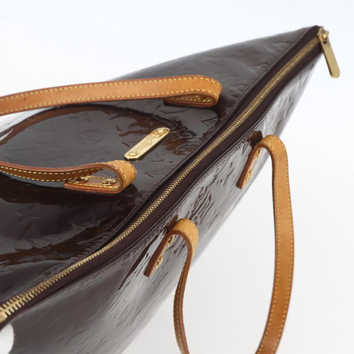 LOUIS VUITTON Monogram Vernis Bellevue GM Tote Bag Amarante M93589 Auth ka612