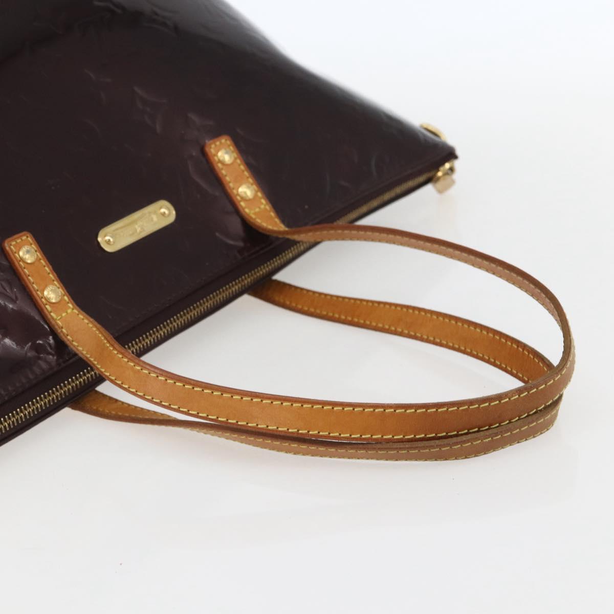 LOUIS VUITTON Monogram Vernis Bellevue GM Tote Bag Amarante M93589 Auth ka612