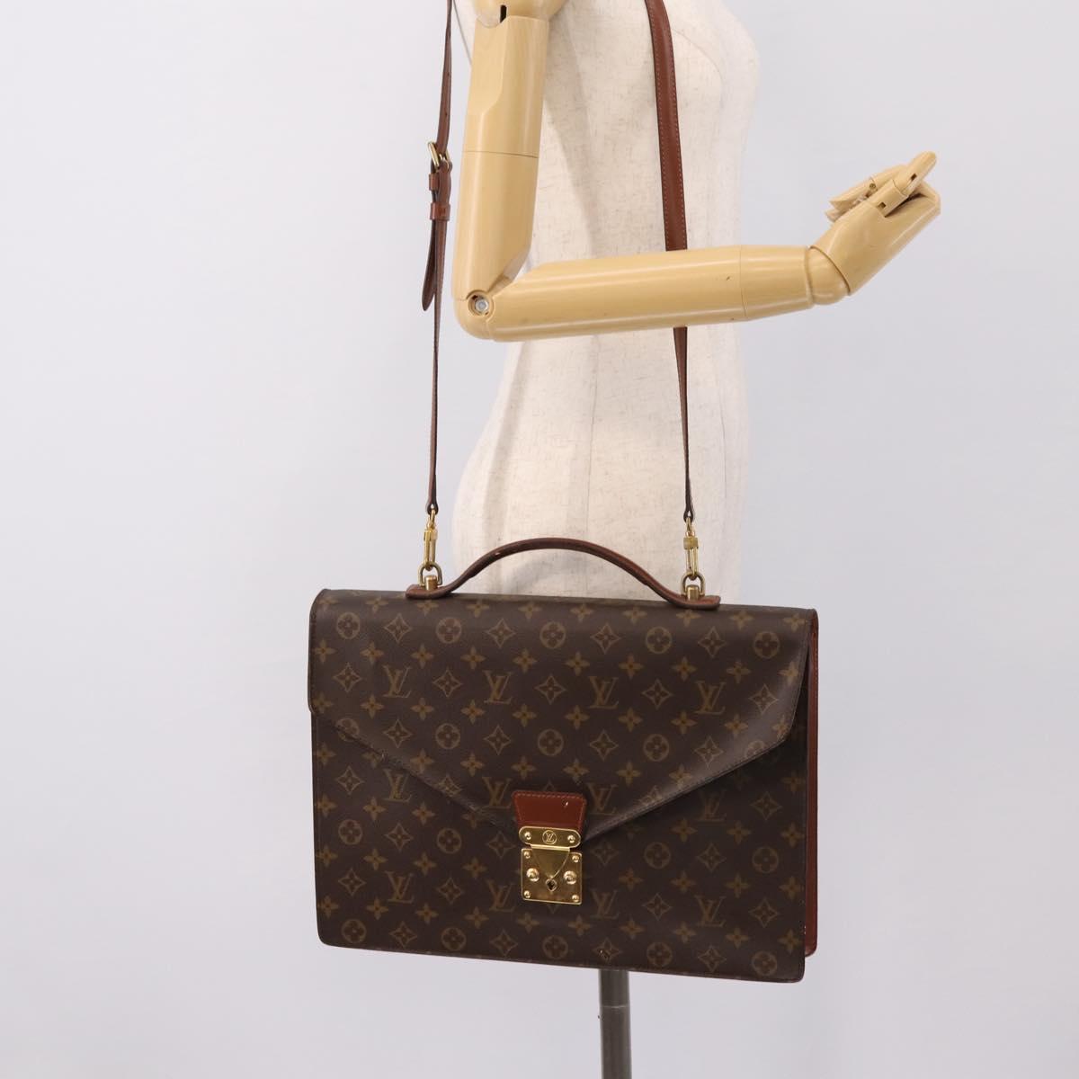 LOUIS VUITTON Monogram Porte Documents Bandouliere Bag M53338 LV Auth ka6120