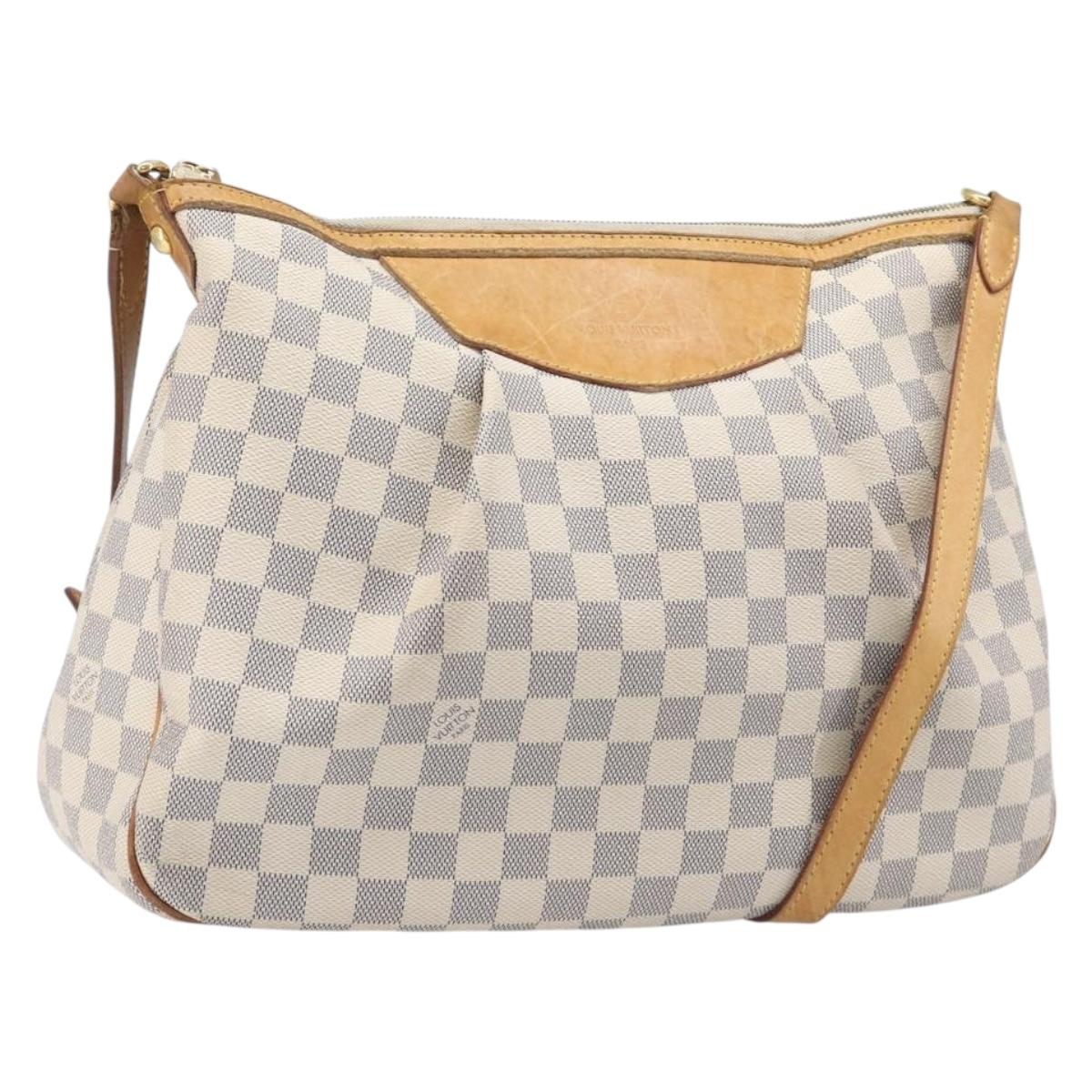 LOUIS VUITTON Damier Azur Siracusa MM Shoulder Bag N41112 LV Auth ka6133
