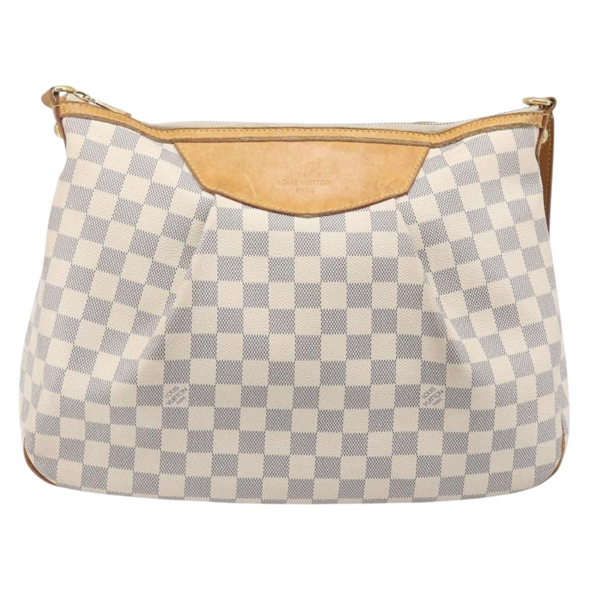 LOUIS VUITTON Damier Azur Siracusa MM Shoulder Bag N41112 LV Auth ka6133