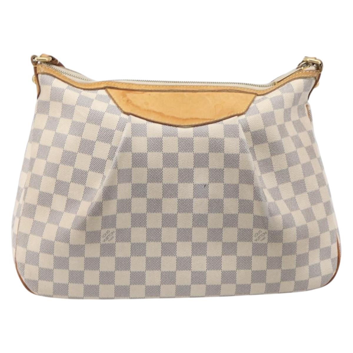 LOUIS VUITTON Damier Azur Siracusa MM Shoulder Bag N41112 LV Auth ka6133