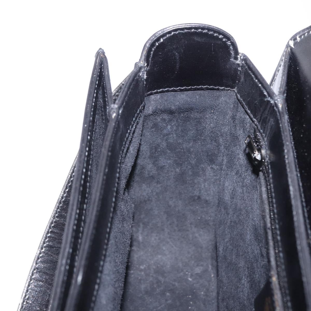 GUCCI GG Shoulder Bag Leather Black Gold Tone 14 001 5519 Auth ka6135