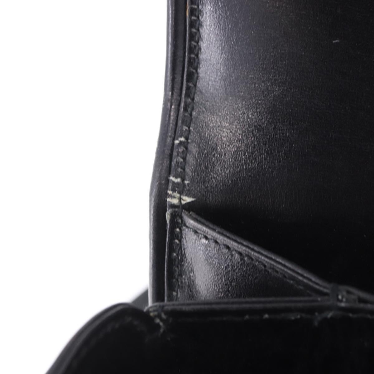 GUCCI GG Shoulder Bag Leather Black Gold Tone 14 001 5519 Auth ka6135