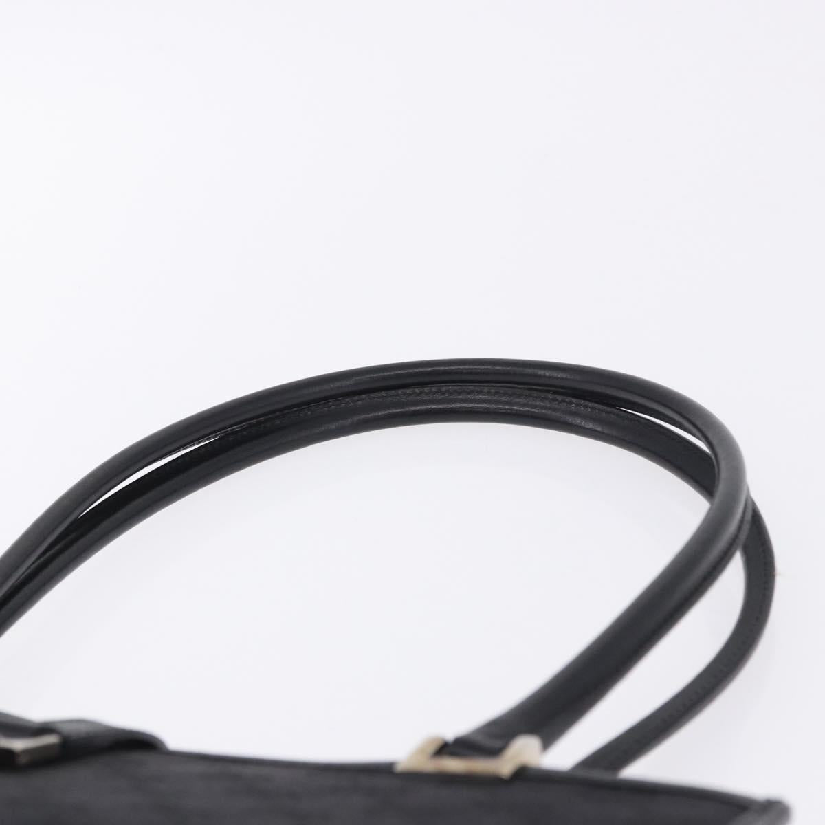 GUCCI GG Canvas Jackie Hand Bag Black Silver 002 1073 Auth ka6140A