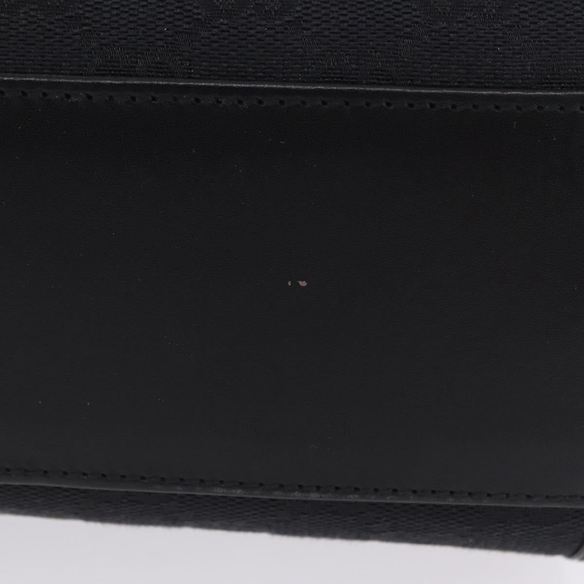 GUCCI GG Canvas Jackie Hand Bag Black Silver 002 1073 Auth ka6140A