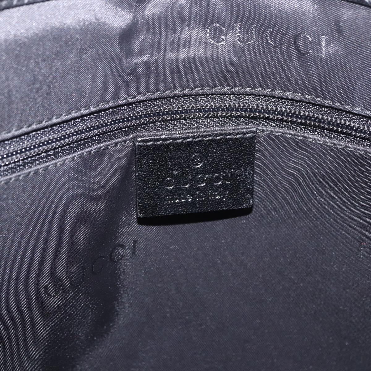 GUCCI GG Canvas Jackie Hand Bag Black Silver 002 1073 Auth ka6140A