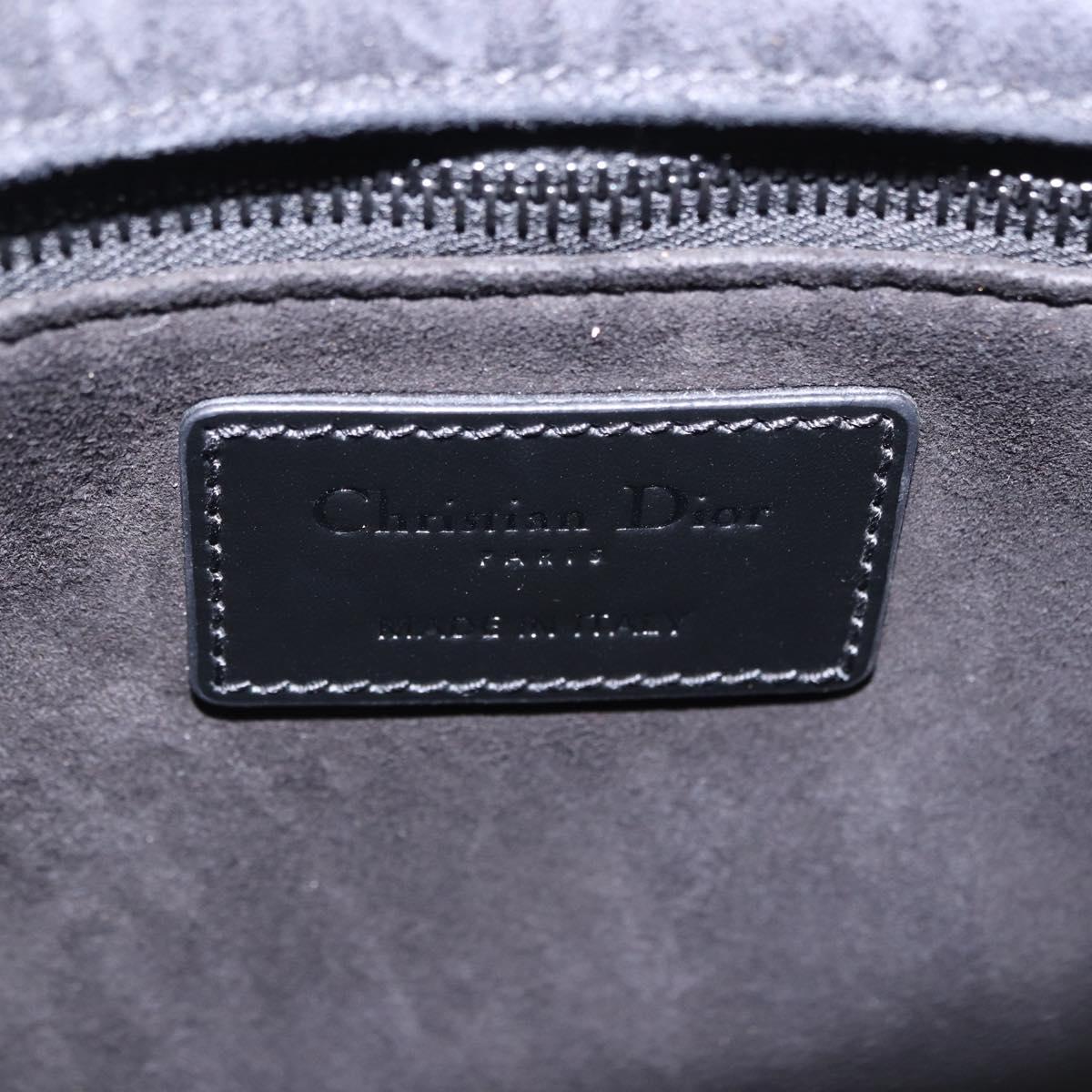 Christian Dior Canage Hand Bag Leather 2way Black Auth ka6141SAV