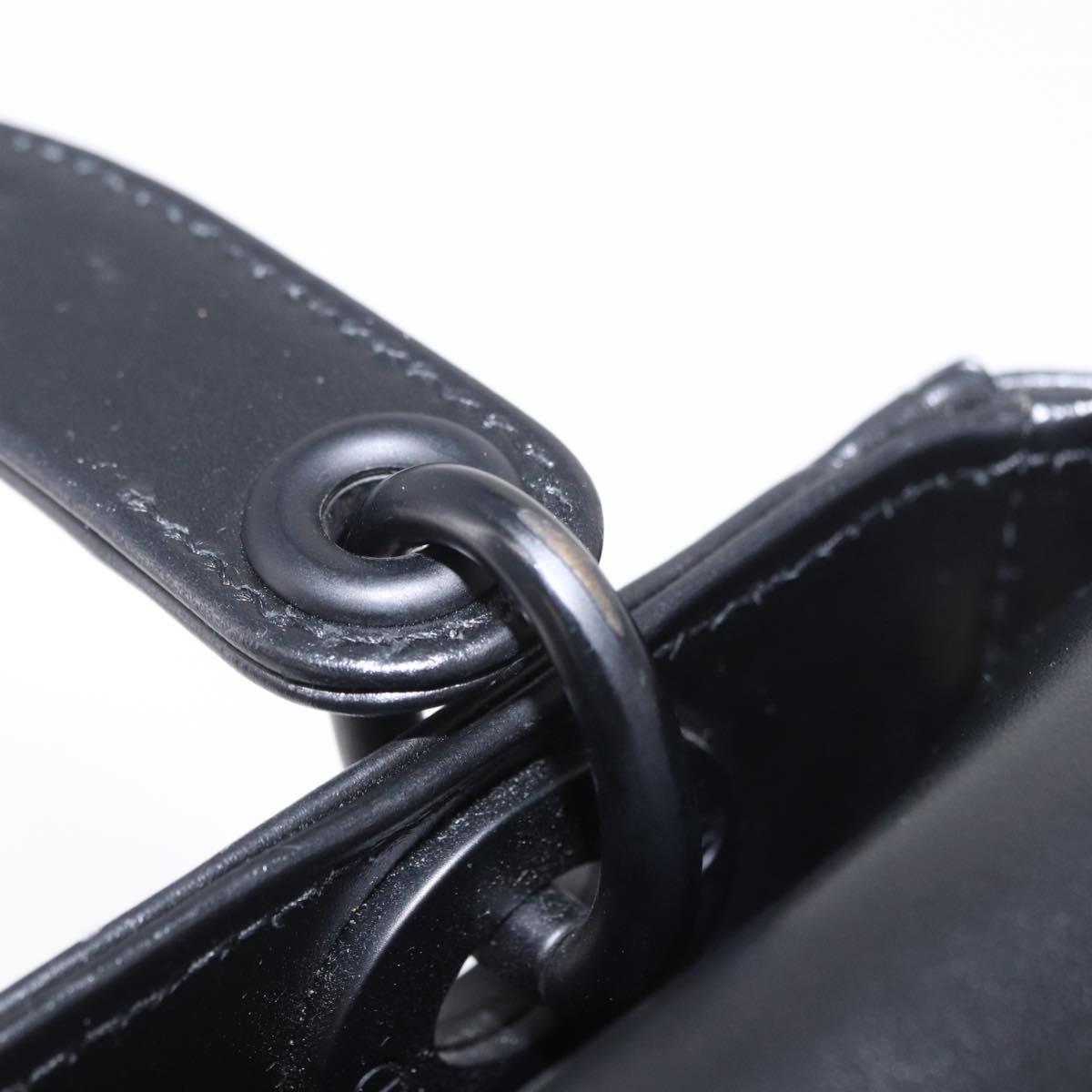 Christian Dior Canage Hand Bag Leather 2way Black Auth ka6141SAV