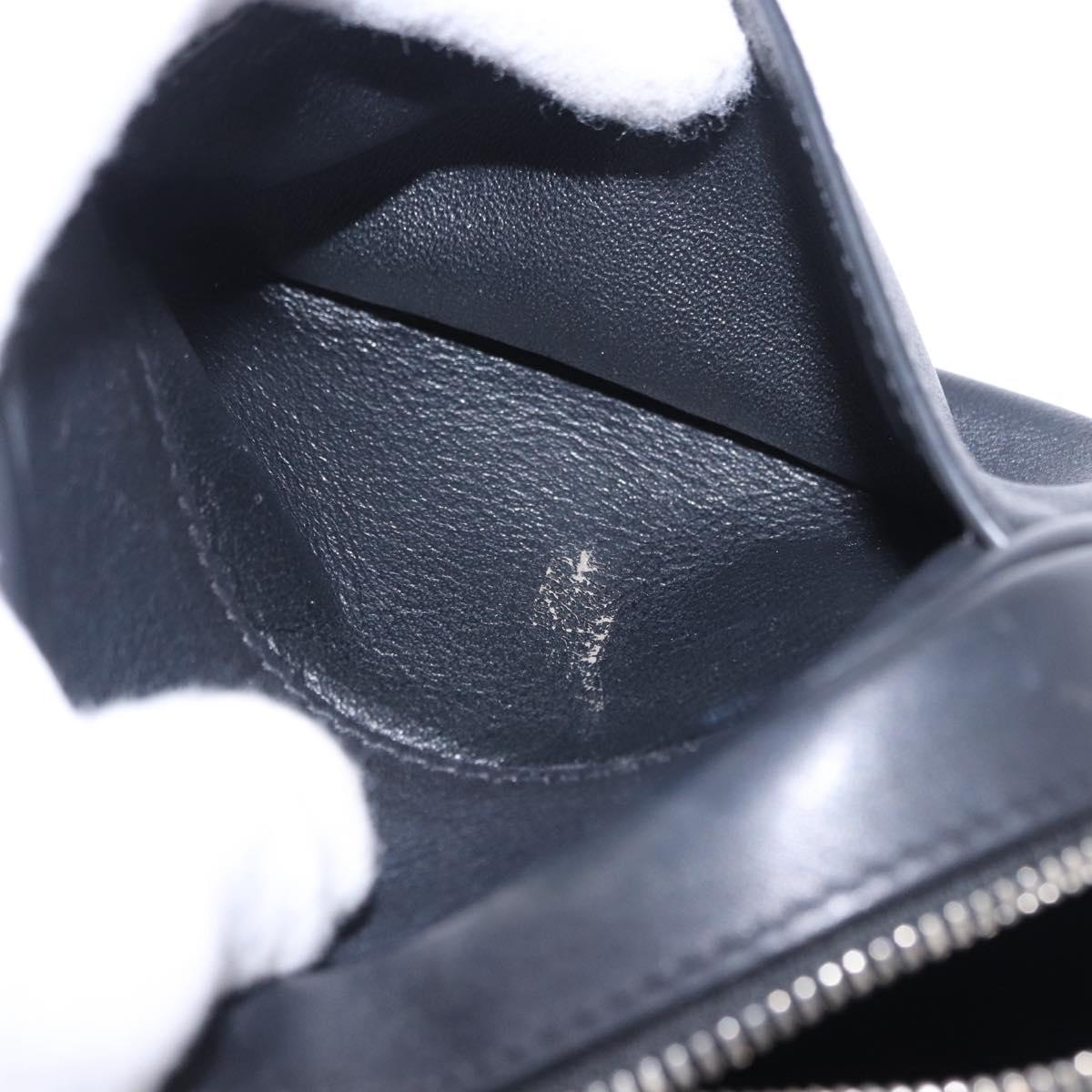 SAINT LAURENT Shoulder Bag Leather Black Silver 457574 Auth ka6144M