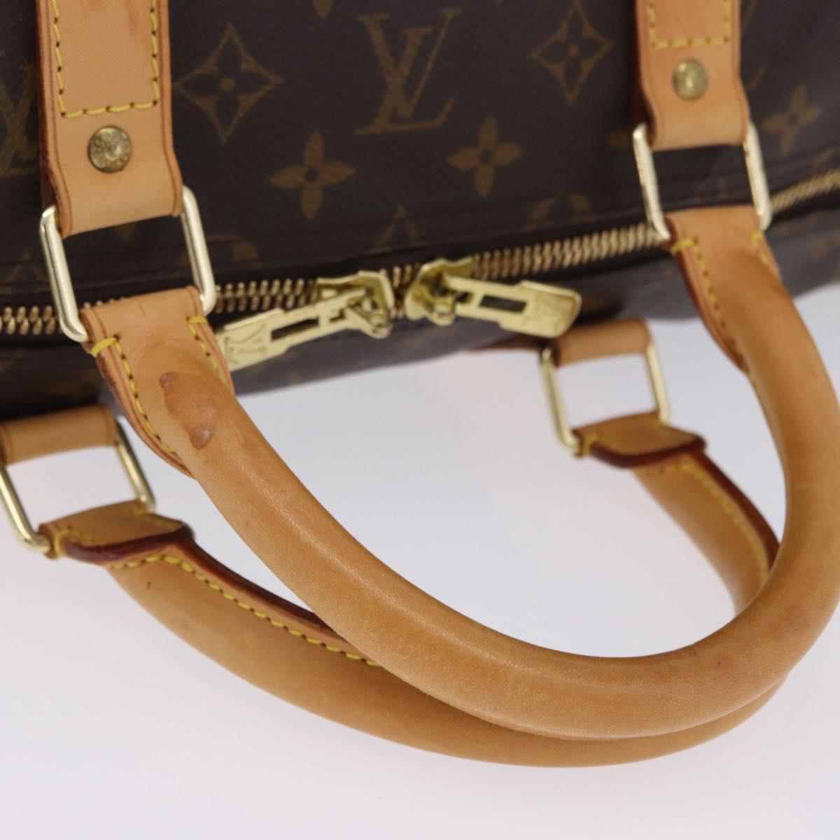 LOUIS VUITTON Monogram Keepall Bandouliere 55 Boston Bag M41414 LV Auth ka6148