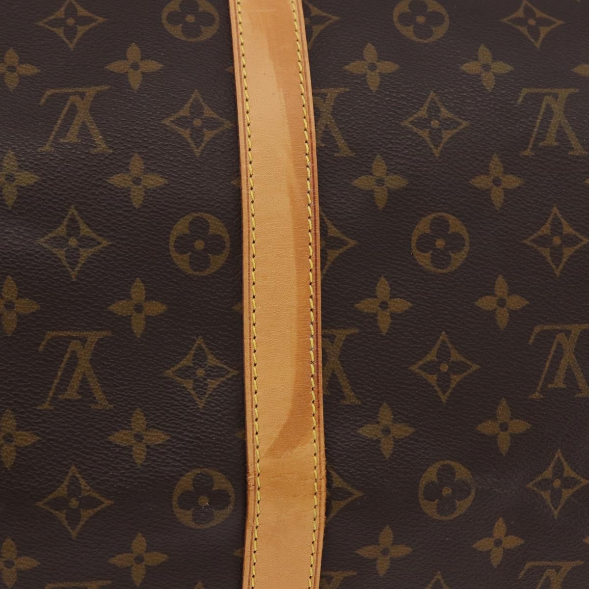 LOUIS VUITTON Monogram Keepall Bandouliere 55 Boston Bag M41414 LV Auth ka6148