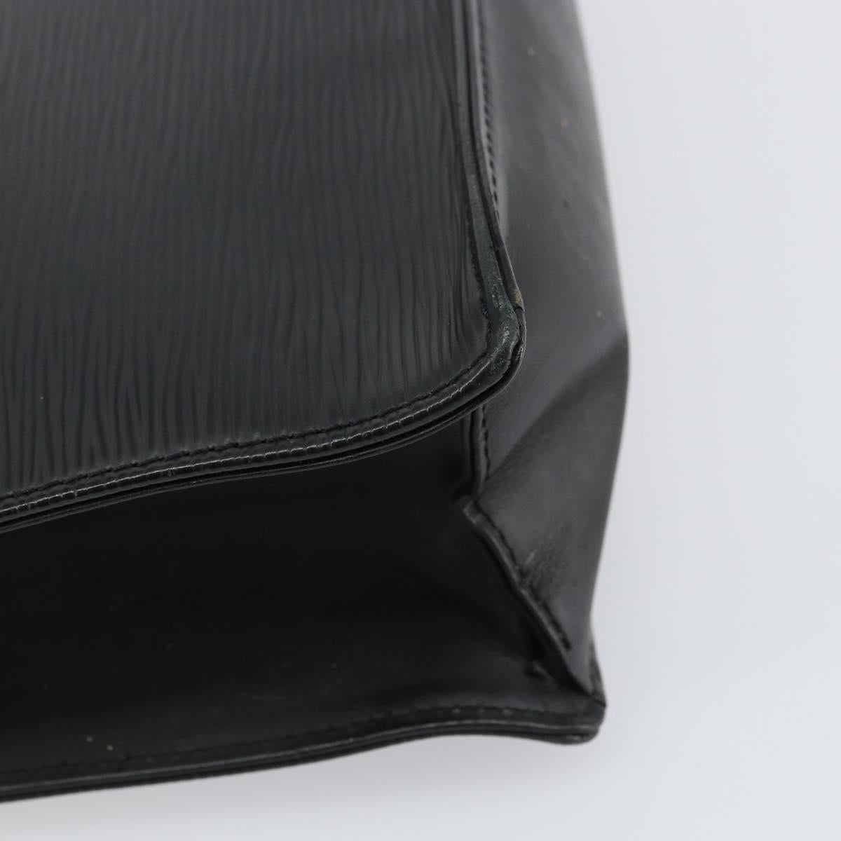 LOUIS VUITTON Epi Sac Plat PM Hand Bag Black M58658 LV Auth ka615